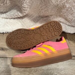 Authentic (without box) Adidas gazelle bold, colorway bliss pink/spark Size 7